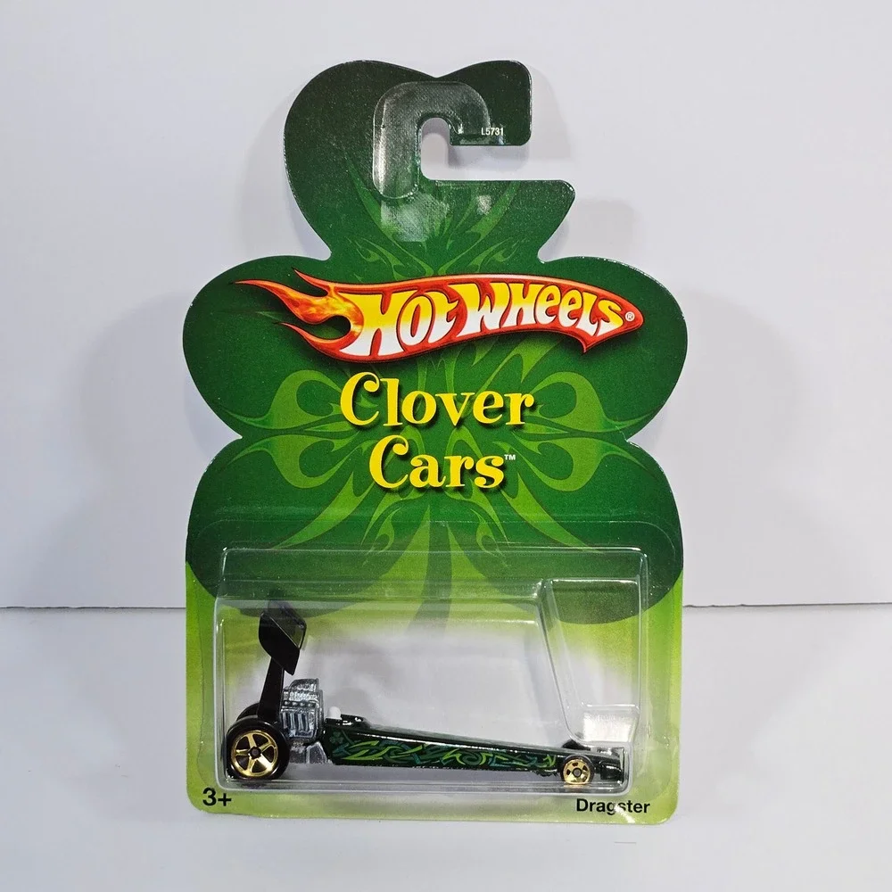 Hot Wheels Clover Cars Dragster 2007 Green Black St Patricks Day L5731 New NIB